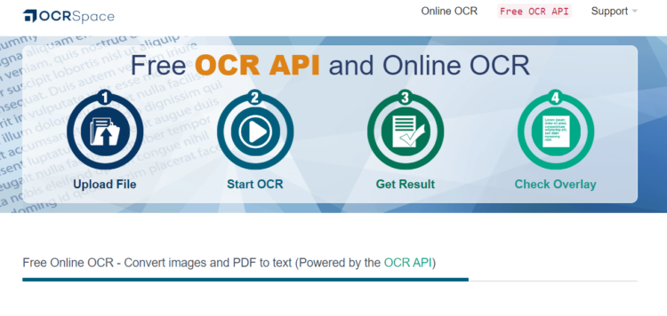 OCR.space：無料でAPIも使える多機能OCRサービス