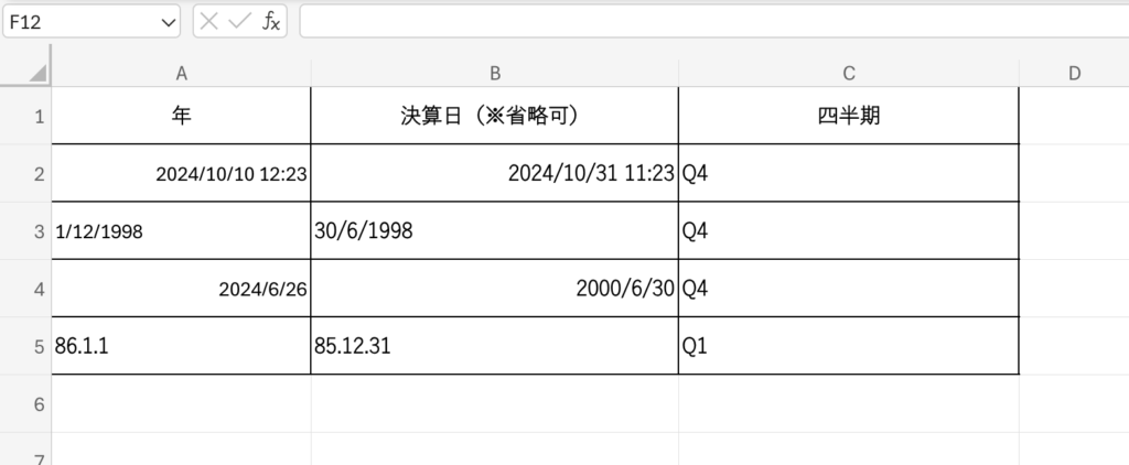 他のセルにもコピペ